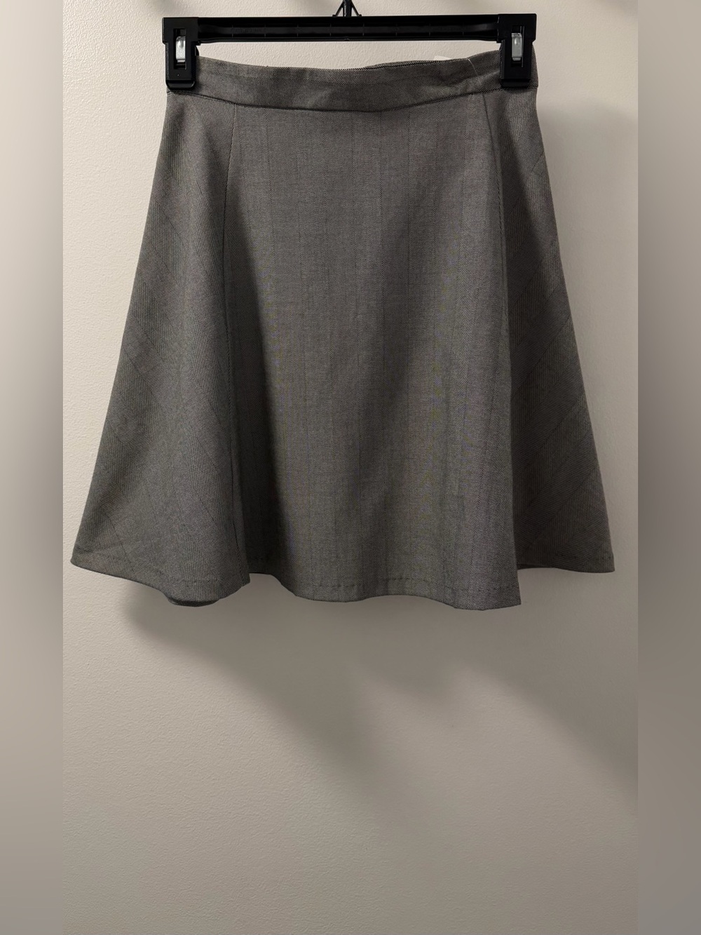 NWT Monki Grey Herringbone A-Line Skater Skirt Size EU 32, US 00